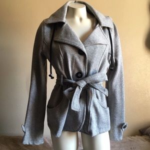 Tilt Black And White Peacoat Jacket